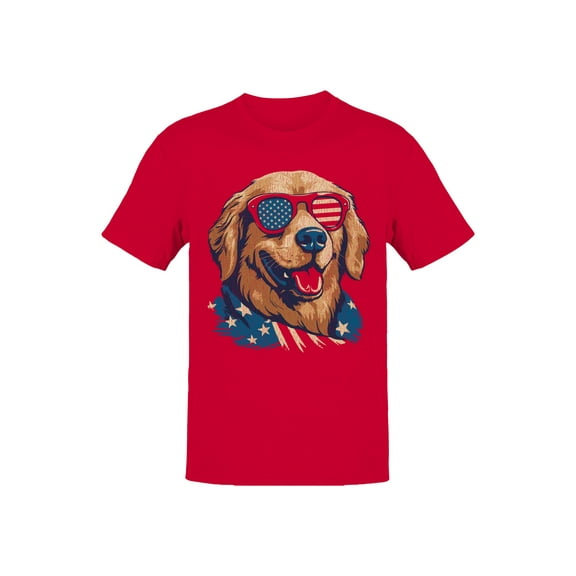 Patriotic Dog Design Men's T-shirt