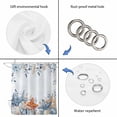 thumbnail image 4 of Orange Blue Starfish Coastal Shower Curtain, Waterproof Shower Curtains for Bathroom, Summer Beach Eucalyptus Washable Fabric Bathtub Curtain Set Bath Decor with 12 Hooks Stall 36"x72", 4 of 8