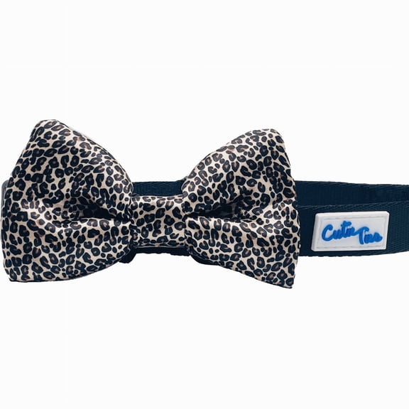 Cutie Ties Dog Bow Tie Leopard Print One Size