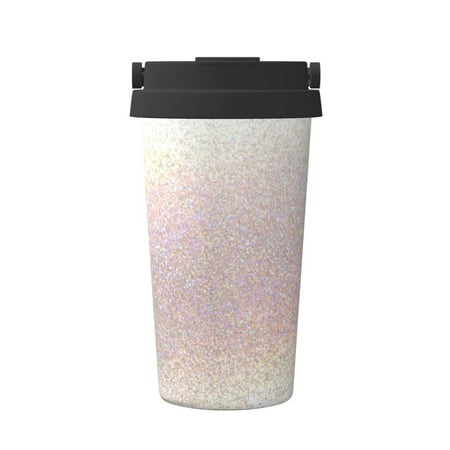 

KLL Glitter Light Pearl Pattern Stainless Steel Vacuum Insulated Tumbler - Carry Insulated Coffee Mug - Reusable Insulated Cold Brew Iced Coffee Cup Thermos