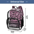 thumbnail image 4 of PVC Transparent Backpacks Clear Backpack for Travel and Outings Pink Glitter Cheetah Print, 4 of 7