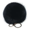 thumbnail image 2 of Black Soft and Furry Key Chain with Clip and Ring, 2 of 2