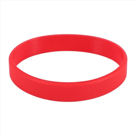 Fashion Silicone Rubber Elasticity Wristband Wrist Band Cuff Bracelet Bangle Red