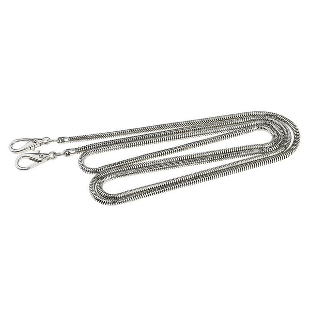 Bolso de mano con cierre de broche y correa de cadena, bolso de mano tipo clutch tipo bandolera de 47 pulgadas Plata