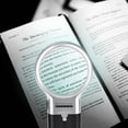 thumbnail image 3 of CNKOO Magnifying Glass with 2 LED Light 3X Battery Powered Handheld Shatterproof Magnifier High Clarity Lightweight Magnifying Glass Reading Inspection, 3 of 10
