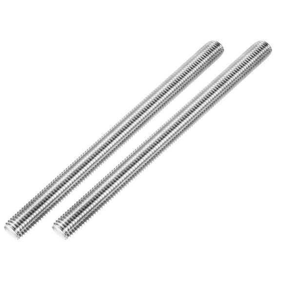 Uxcell Fully Threaded Rod M18 x 250 2.5mm Thread Pitch 304 Stainless Steel 2 Pack