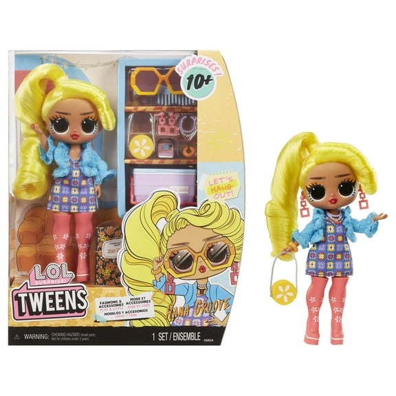LOL Surprise Tweens Fashion Doll Hana Groove with 10  Surprises, Multicolor, Ages 4 