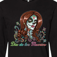 thumbnail image 4 of Inktastic Día De Los Muertos Woman in Sugar Skull Makeup Long Sleeve T-Shirt, 4 of 5