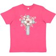 thumbnail image 3 of Inktastic Easter Cross Floral Youth T-Shirt, 3 of 5