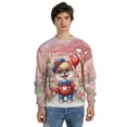 thumbnail image 4 of Happy Valentine’s Day Adorable Pomeranian Puppy Holding Heart Balloon All Over Print 3D Sweatshirt Unisex Merch Pom Dog Lover Gifts - 00030, 4 of 6