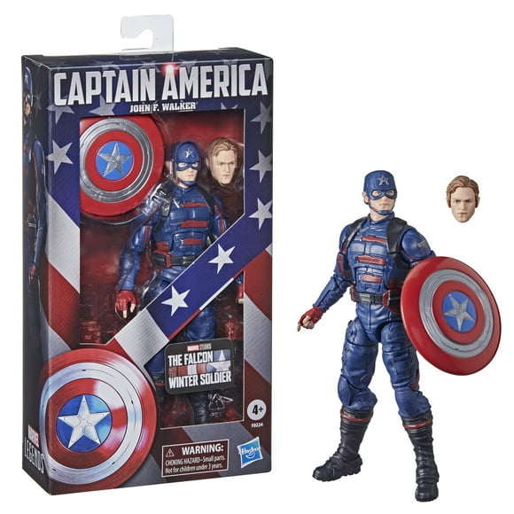 Marvel: Legends Series Captain America John F. Walker Kids Toy Action Figure for Boys and Girls Ages 4 5 6 7 8 and Up (6)