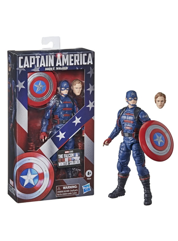Marvel: Legends Series Captain America John F. Walker Kids Toy Action Figure for Boys and Girls Ages 4 5 6 7 8 and Up (6)