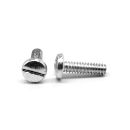 

#10-32 x 3/8 (FT) Fine Thread Machine Screw Slotted Pan Head Low Carbon Steel Zinc Plated Pk 100