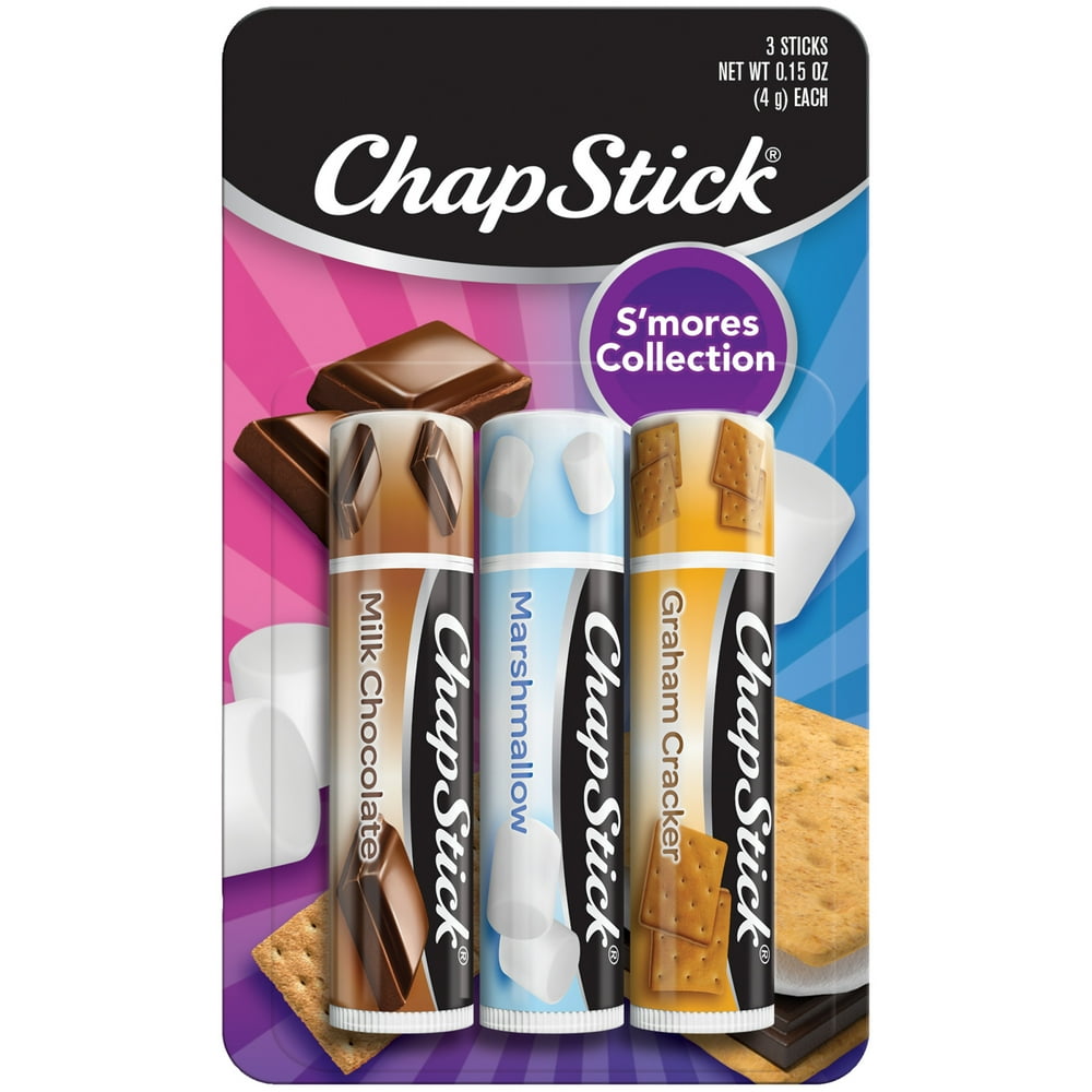 ChapStick S'mores Collection Flavored Lip Balm, MultiFlavored, 0.15 Oz