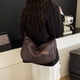 thumbnail image 4 of Bolsa de hombro para mujer color café, billetera, bolso de mano casual, tamaño S, 4 of 6