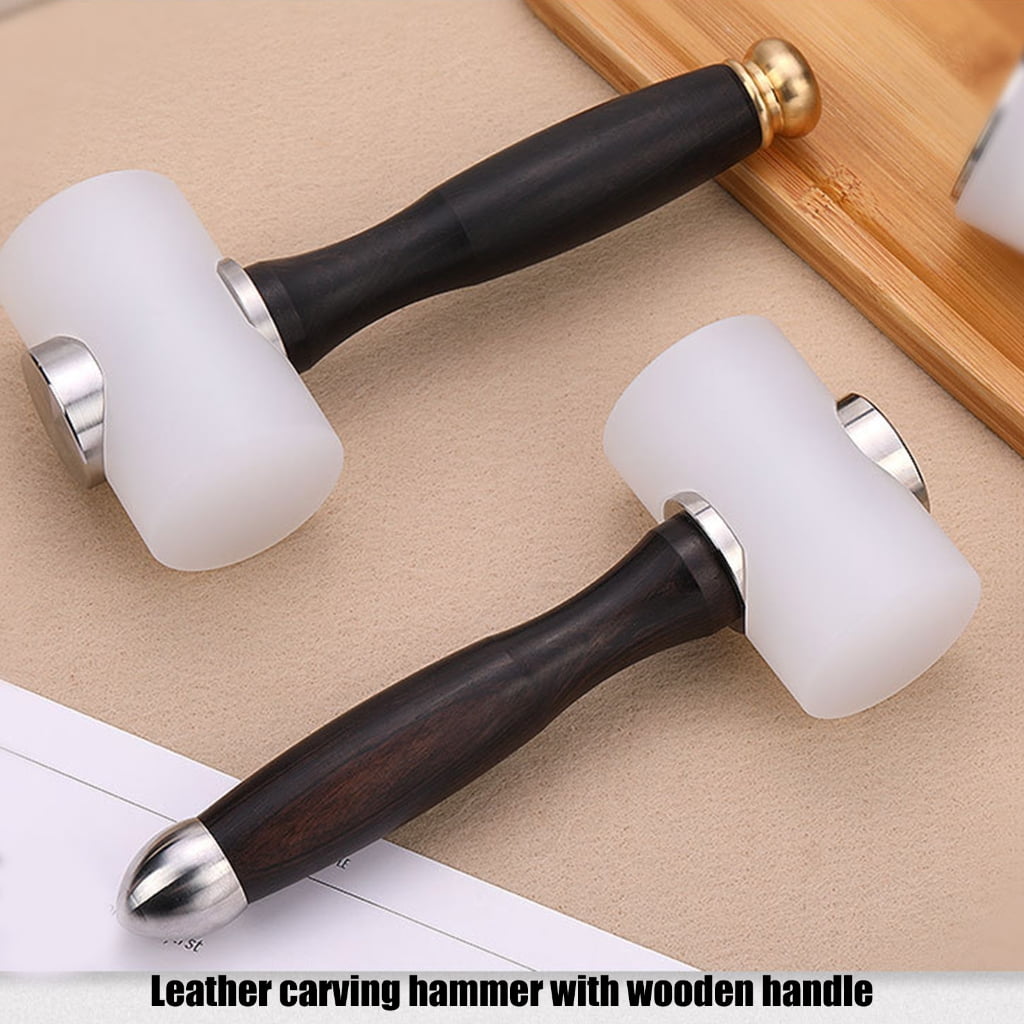 ZPAQI Wood Handle T-Shape Hammer Leather Carving Hammer for Craft Enthusiasts