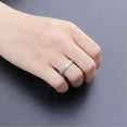 thumbnail image 4 of 3mm*3mm AAA Love Heart White CZ Band 925 Silver Women's Engagement Ring Size 5-9, 4 of 7