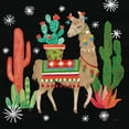 thumbnail image 2 of Urban, Mary 12x12 Black Ornate Wood Framed with Double Matting Museum Art Print Titled - Lovely Llamas III Christmas Black, 2 of 4