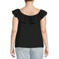 thumbnail image 4 of Terra & Sky Women's Plus Size Ruffle Top, 4 of 6