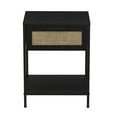 thumbnail image 5 of Household Essentials Woven Rattan End Table, Black Oak, 5 of 12