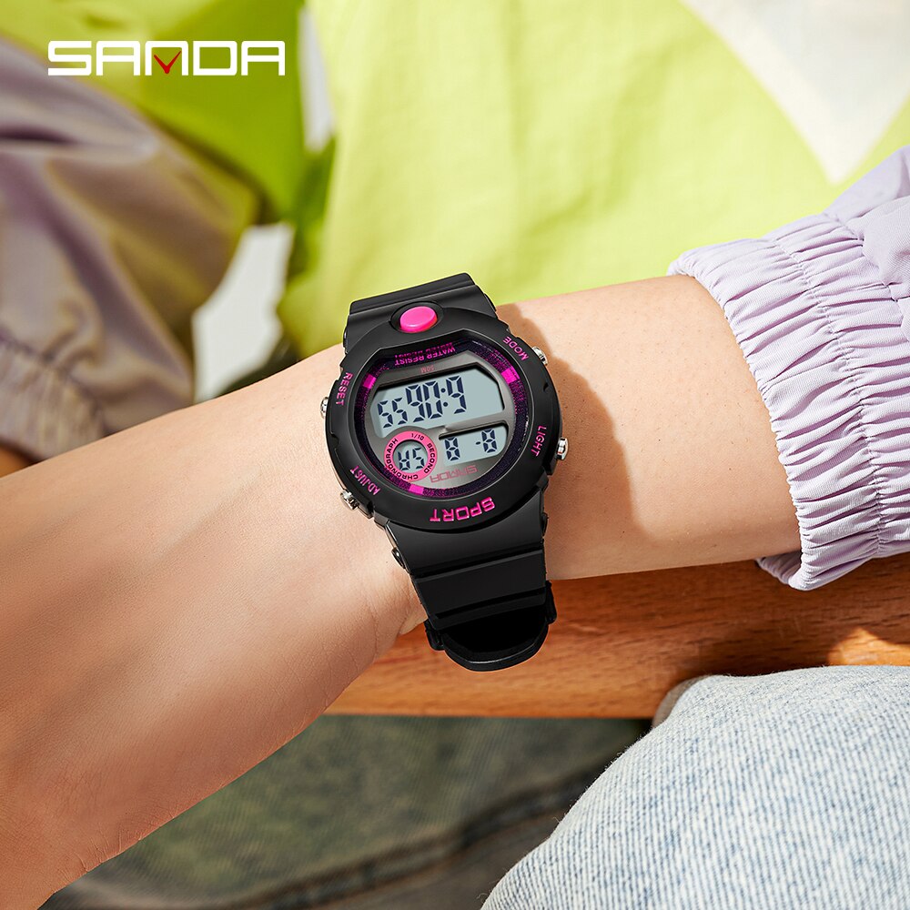 SANDA 2022 New Casual Women's Watches Waterproof Fashion Digital Watch Women Wristwatches for Female Clock Relogio Feminino 6035