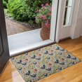 thumbnail image 2 of Colorful Chicken Floral Pattern Door Rugs,Washable Non Slip Door Mats Indoor,Decorative Door Mats,Entry Mat Indoor for Entrance,Bedroom,Kitchen,Bathroom,17"x30", 2 of 6