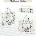 thumbnail image 6 of FORMRS Womens Corduroy Tote Bag Crossbody Shoulder Handbag with Pocket, White Chubby Cat, 6 of 7