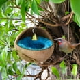 thumbnail image 5 of Qianfeng 2 Pcs Natural Coconut Shell Bird Nests with Heated Pad and Bell, Parrot Bed, Bird Cage Accessories, 5 of 6