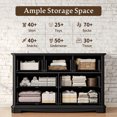 thumbnail image 4 of FANRAL Farmhouse 7 Drawers Dresser,Rustic Dresser for Bedroom,Chest of Drawers with Metal Handle,Wooden Dresser for Closet,Black Dresser, 4 of 7