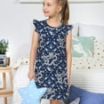 thumbnail image 4 of Balery Dragon Camisón de princesa para niñas, pijama de algodón con mangas abullonadas, suave y bonito.-XX-Large, 4 of 6