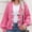 Hot Pink, variant on Women's Cardigan Sweater Toggle Button V Neck Long Sleeve Cable Knit Casual Outerwear L