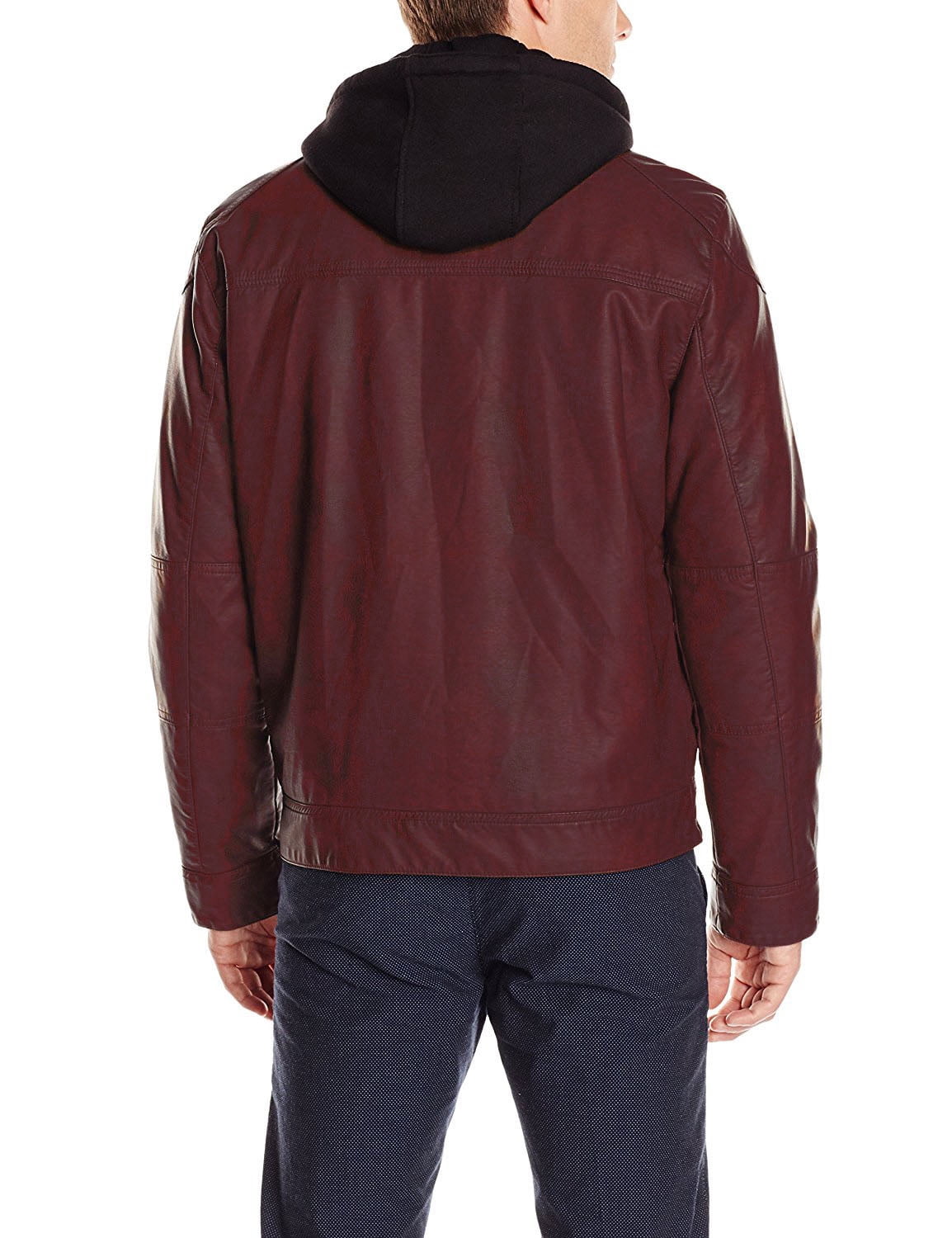 Luis Leather Mens Solid Hoody Genuine Lambskin Leather Jacket, Biker Jacket With Removable Hood