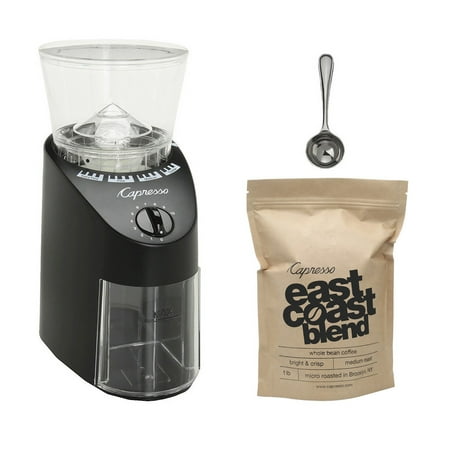Roost Kit - Capresso Jura Infinity 560.01 Conical Burr Coffee Grinder Black + Capresso Grand Aroma Whole Bean Coffee (8.8oz) Swiss Roast Regular + Accessory Kit