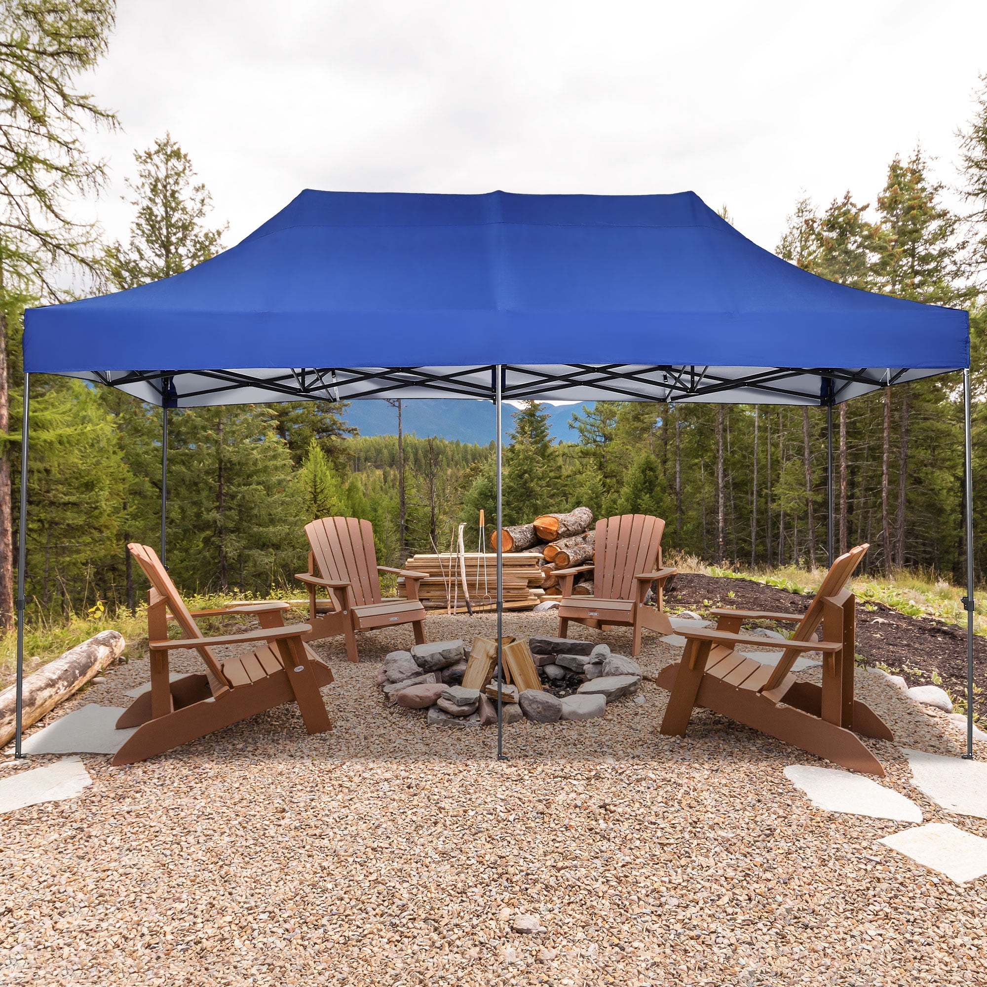Coleman 10' x 10' Instant Straight Leg Canopy Gazebo with Added