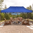 thumbnail image 5 of Ainfox 10x20 Heavy Duty Pop up Canopy Tent, Outdoor Instant Folding Gazebo with Wheeled Bag, Waterproof UV Protection Shade for Events, Blue, 5 of 10