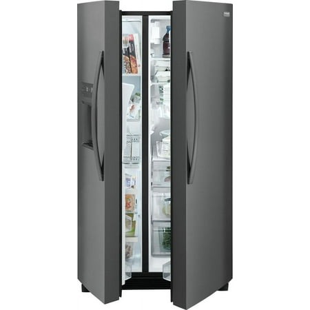 Frigidaire - Gallery 25.6 Cu. Ft. Side-by-Side Refrigerator - Black stainless steel