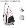 thumbnail image 2 of Aesthetic Cherry Sling Backpack – Multipurpose Lightweight Travel Sling Bag with Pink Red Fruit Pattern – Anti-theft Shoulder Crossbody Bag for Fashionable Women and Cherry Lovers, 2 of 4