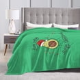 thumbnail image 4 of Kll Fleece Blanket Plush Throw Blanket Avocado Merry Christmas,Soft Fuzzy Cozy Flannel Blanket For Couch Sofa Bed.(50"X40"), 4 of 9
