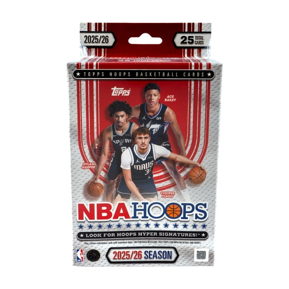2025–26 Topps Hoops Basketball Trading Cards Hanger Box