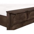 thumbnail image 4 of Handmade Gray Brown Bed - Curved Headboard & Built-In Bench Footboard - Modern Rustic Bedroom Furniture, 4 of 9