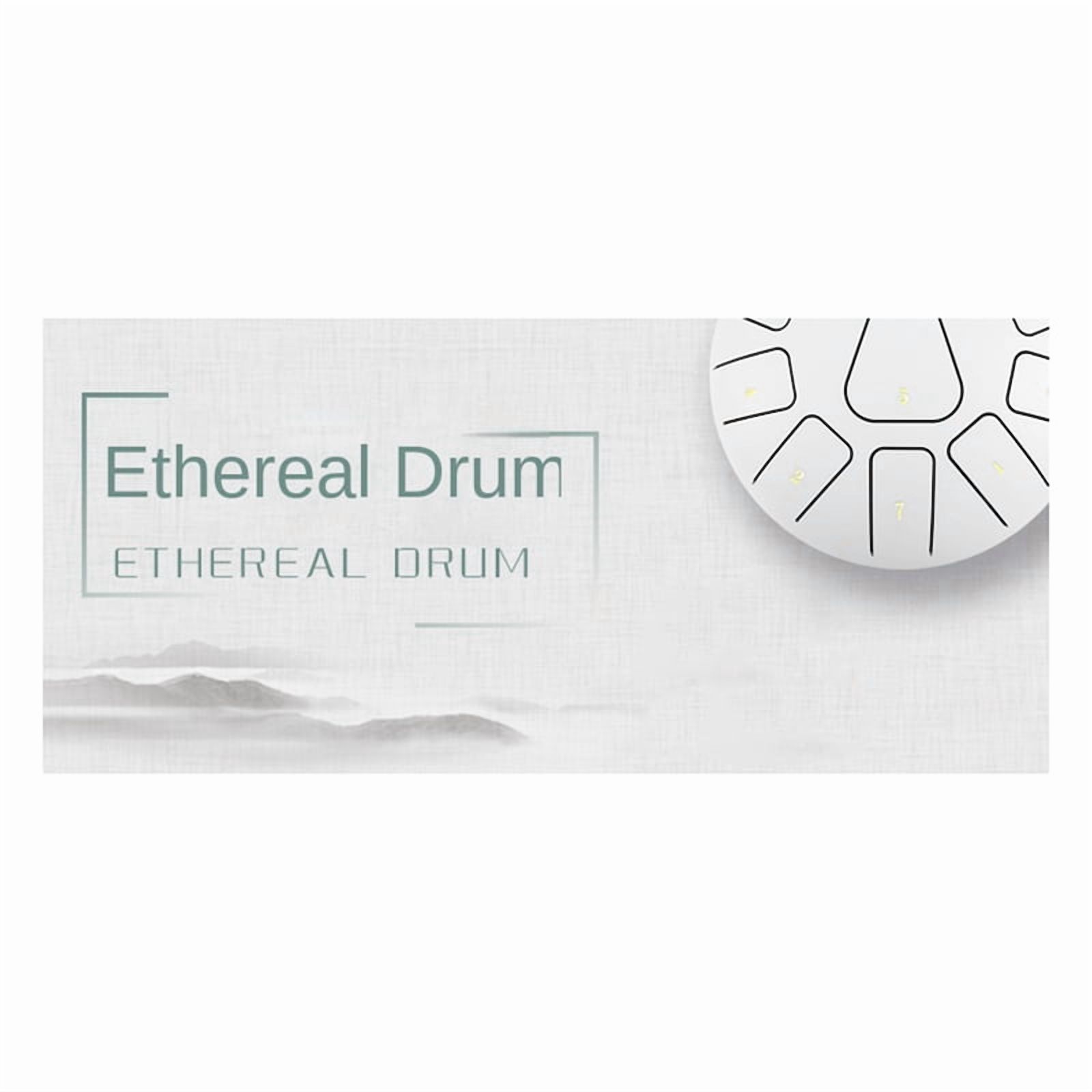8 Inch Steel Tongue Drum, 11 Note Tambourine with Drumsticks and Finger Picks for Meditations Tambourine Instrument F