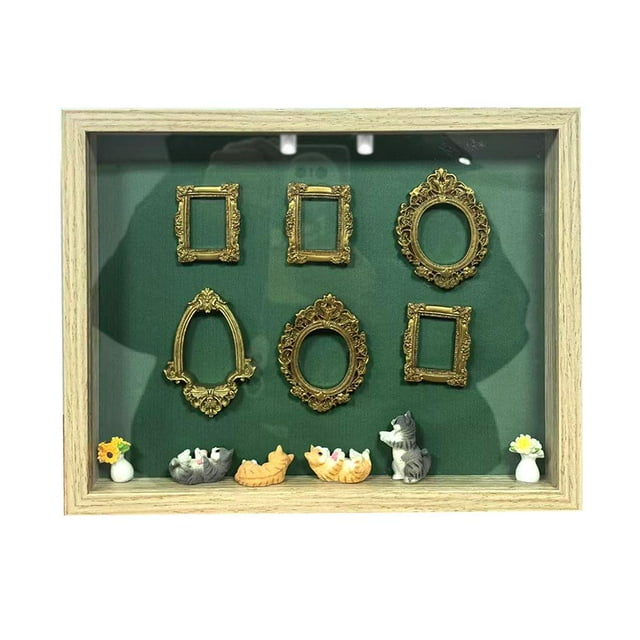 DIY Mini Museum Silhouette Box with LED Lights, Cat Theme, Creative Memory Display Kit, Home Decor Gift