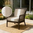 thumbnail image 2 of Outdoor Patio Cushion Covers 4 Pack Beige Ombre Patio Chair Cushion Covers with Ties and Zipper Khaki Ombre White Stripes Waterproof Outdoor Seat Cushion Covers for Patio Furniture 22"x20", 2 of 9