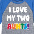 thumbnail image 3 of Instant Message - I Love My Two Aunts - Toddler & Youth Raglan Graphic T-Shirt, 3 of 5