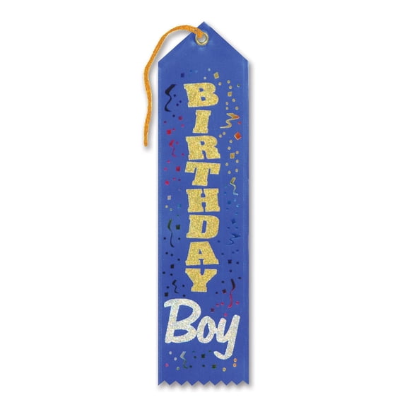 Beistle Birthday Boy Award Ribbon (Case of 6)