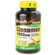 Mason Natural Cinnamon 1000 mg - Healthy Blood Sugar Metabolism and Circulatory Health, 100 Capsules