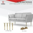 thumbnail image 6 of 10 inch / 25cm Metal Furniture Legs, Tchosuz Pack of 4 Mid Century Modern Straight Tapered Replacement Feet for Home DIY Projects Table Sofa Couch Chair, 6 of 6