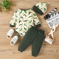 thumbnail image 5 of mgoYE Newborn Infant Baby Boy Fishing Outfit Embroidery Long Sleeve Romper + Pants + Hat 3Pcs Set Fall Clothes(Green,12-18 Months), 5 of 8