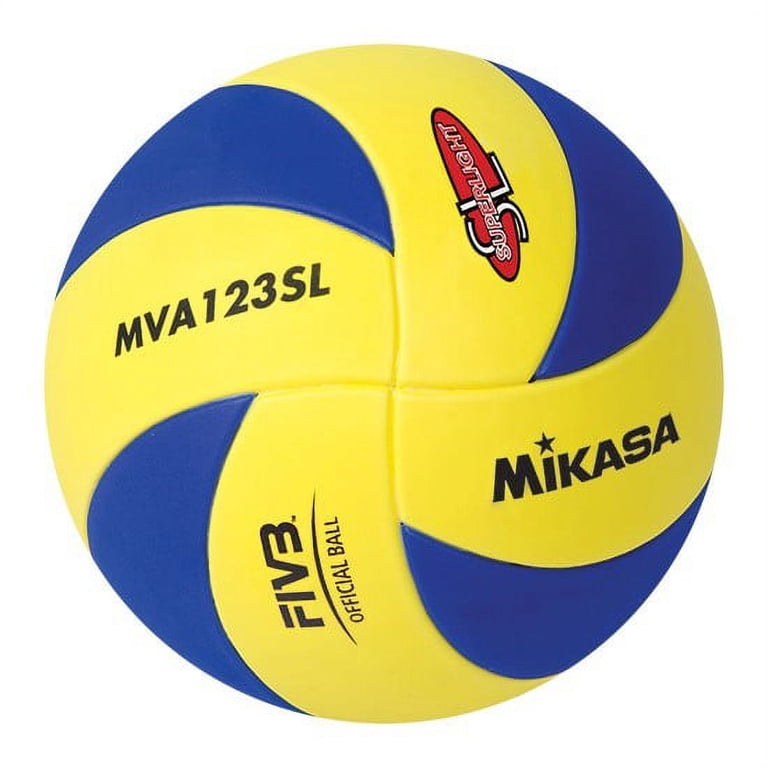 Mikasa MVA123SL Youth Training Indoor Volleyball, Blue/Yellow