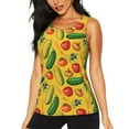 thumbnail image 1 of Fotbe Colorful Vegetables Blusas Sin Mangas para Mujer – Estilo Casual, Corte Suelto, Slim-Fit, Cuello Redondo Deportivo, Tops de Verano para Gimnasio y Yoga-Medium, 1 of 7